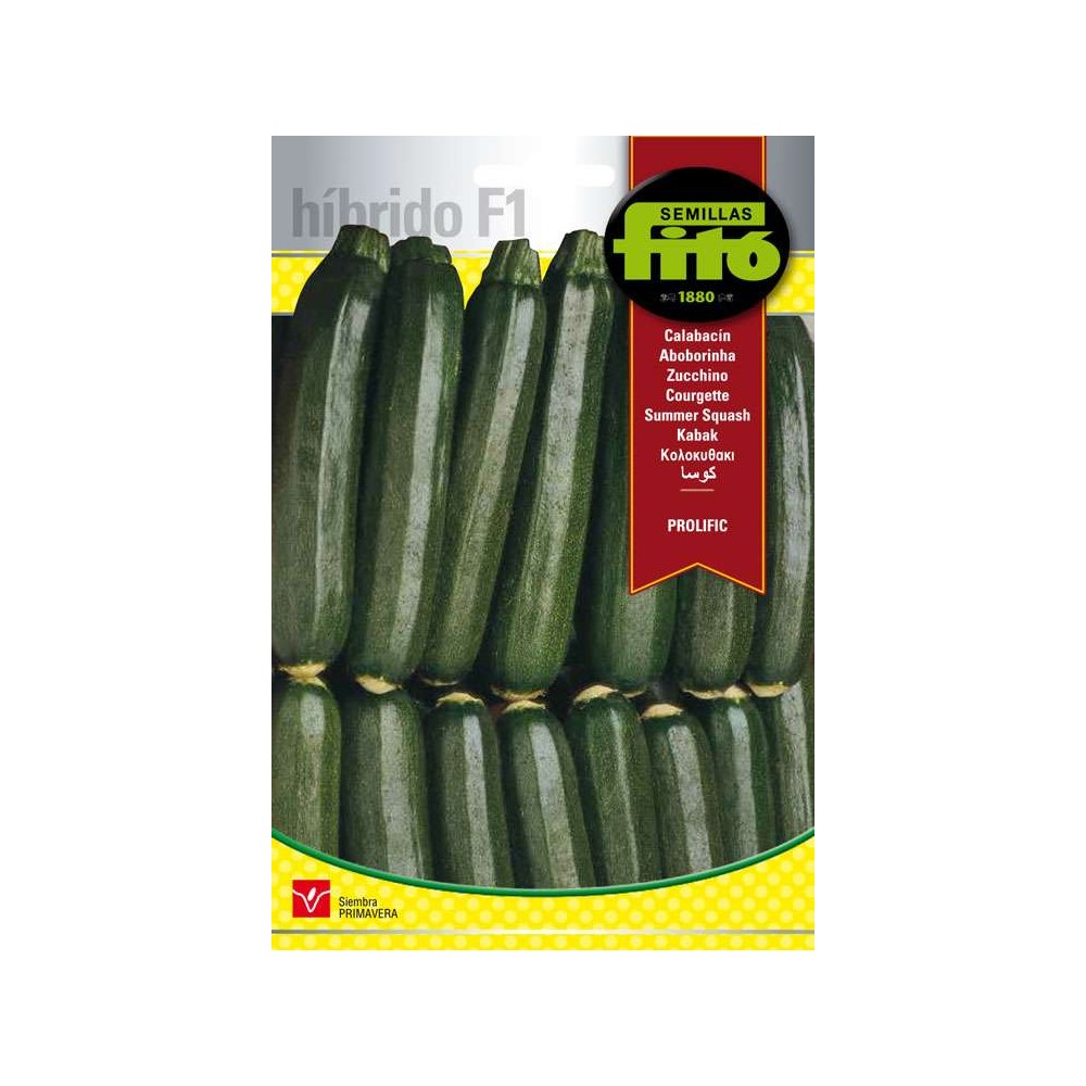 Semillas de Calabacín Prolific Híbrido F1